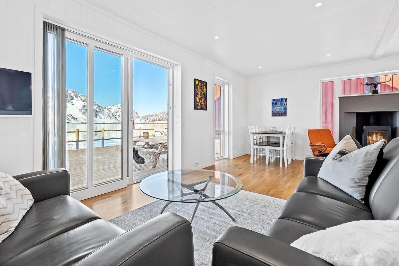 Nappstraumen Seafront Cabin, Lilleeid 68 Gravdal  Luaran gambar